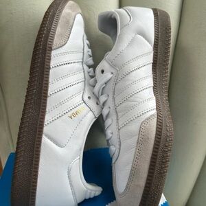 Adidas Samba White and Gray Women's Sneakers